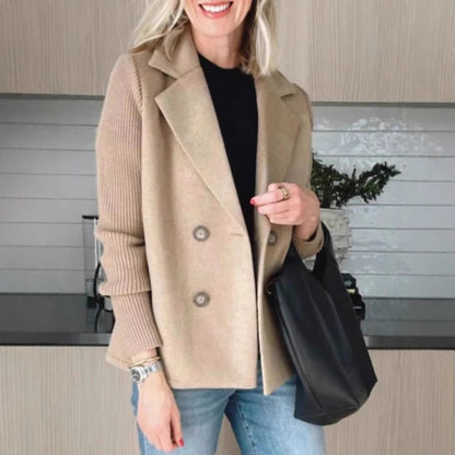 Manteau femme à double boutonnage et col revers – Drefted