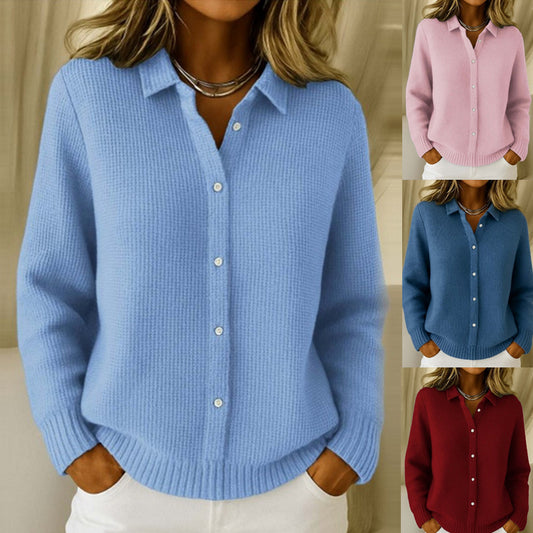 Pull Boutonné à Col Chemise en Maille – photo du produit 1