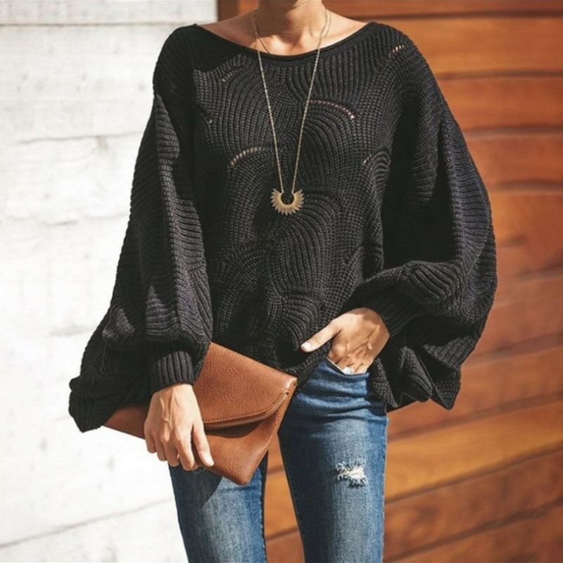 Pull Fin Fluide à Manches Chauve-Souris – photo du produit 8