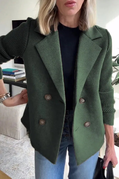 Manteau femme à double boutonnage et col revers – Drefted